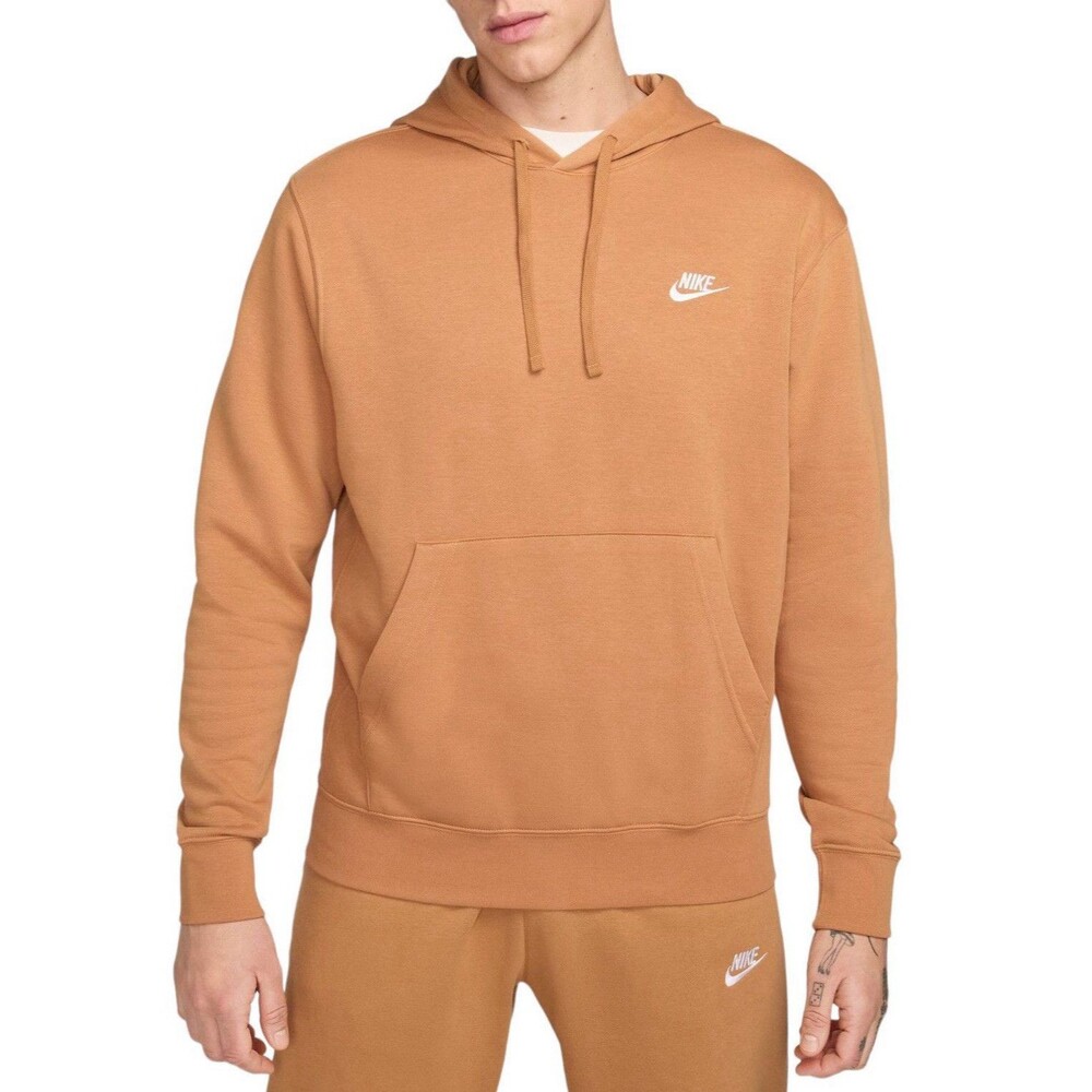 Nike Men's Club Pullover Hoodie BV2654 224 Flax Brown Size Medium - NEW -